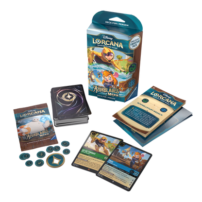 Disney Lorcana - Azurblaues Meer Starter Deck Smaragd / Saphir (Deutsch)