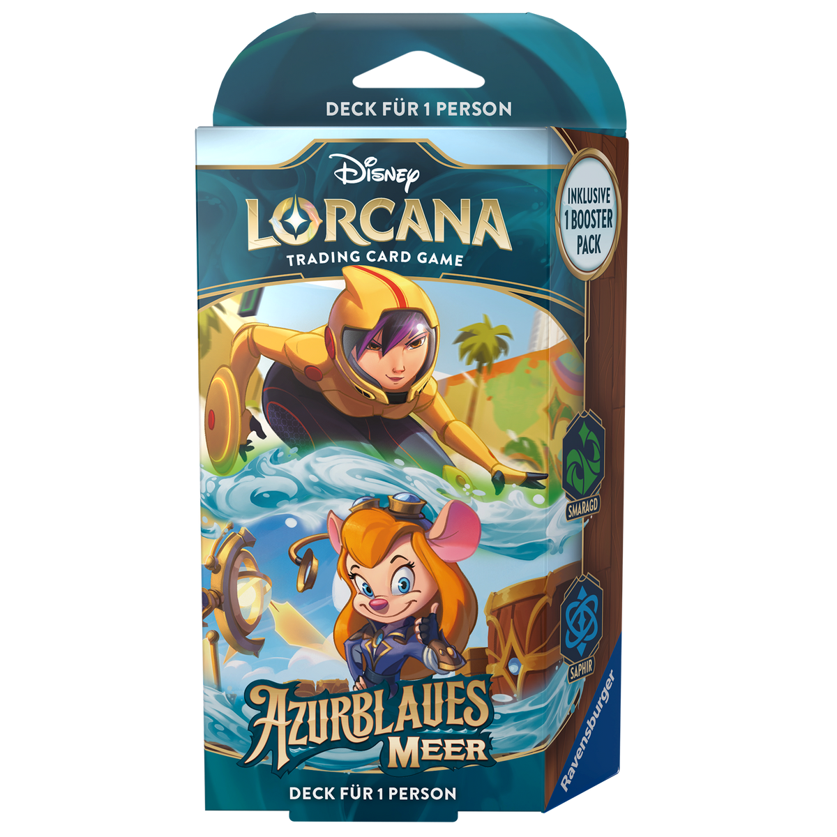 Disney Lorcana - Azurblaues Meer Starter Deck Smaragd / Saphir (Deutsch)