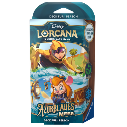Disney Lorcana - Azurblaues Meer Starter Deck Smaragd / Saphir (Deutsch)