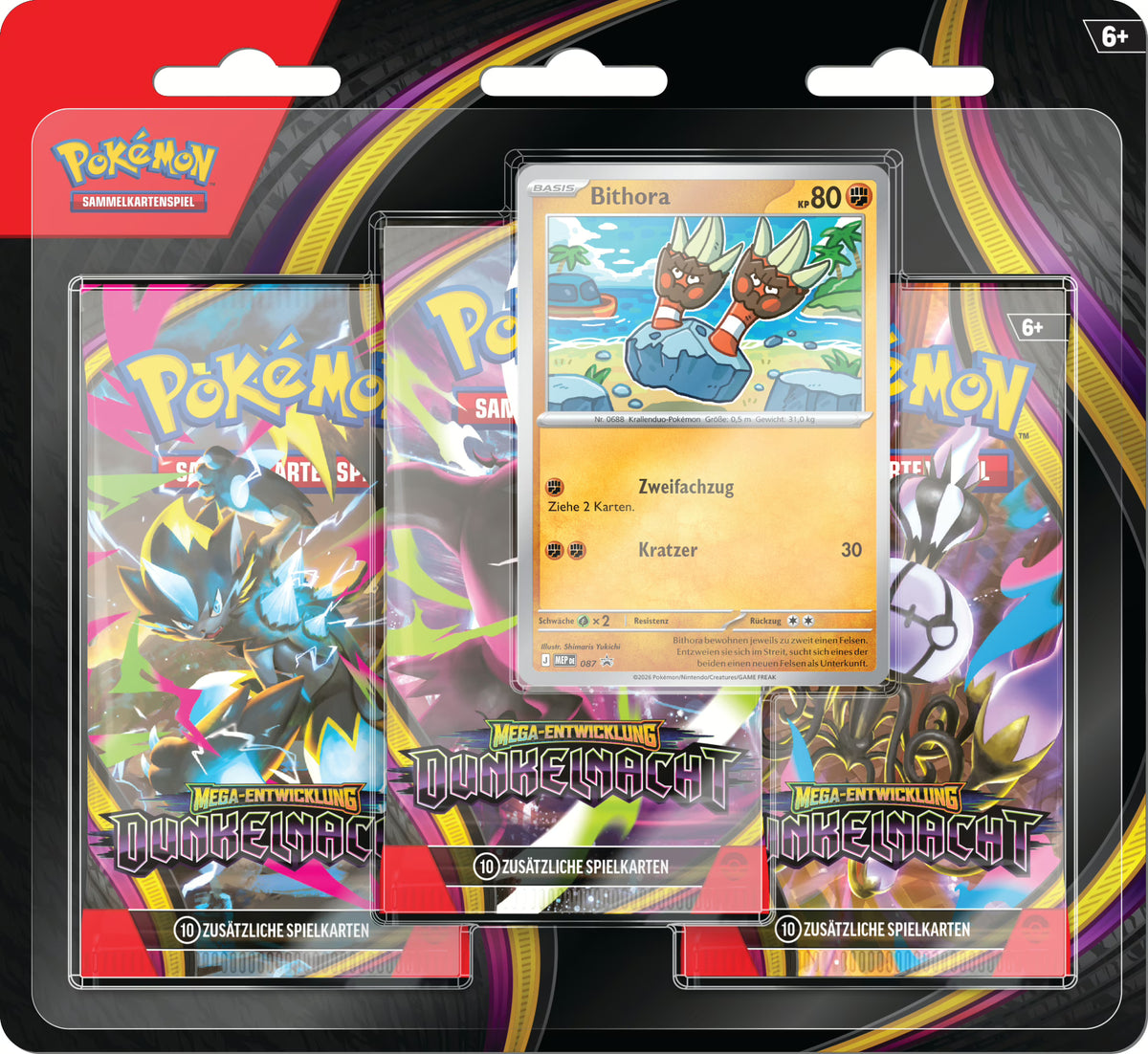 Pokémon Sammelkartenspiel - ME05 - Dunkelnacht 3-Pack-Blister (Deutsch)